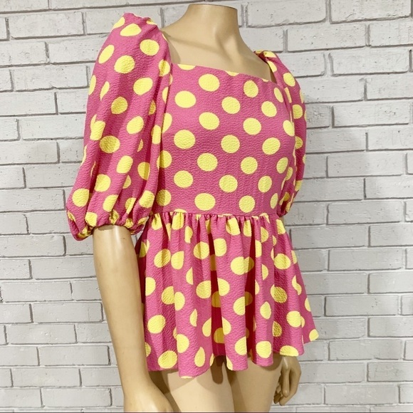 Stine Goya Irene Polka Dot Puff Sleeve Blouse - Picture 10 of 13
